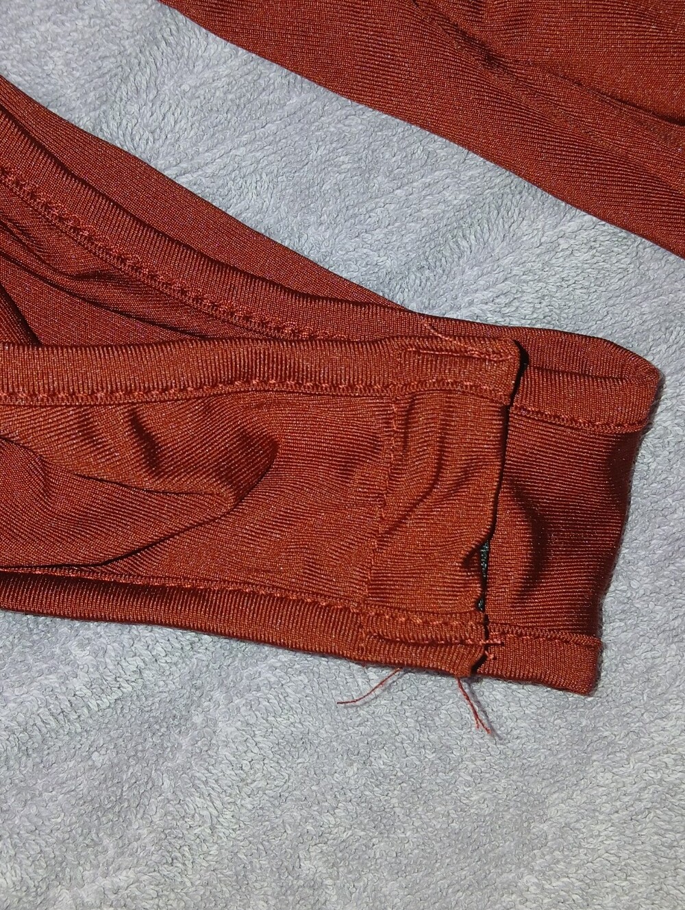 NWOT Berry Red Shein Long Sleeve Mock Neck Bodysuit - Picture 5 of 6